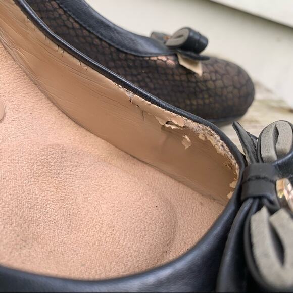 Naturalizer Maizie 11 Wide bronze/black snakeskin heels - Picture 2 of 8